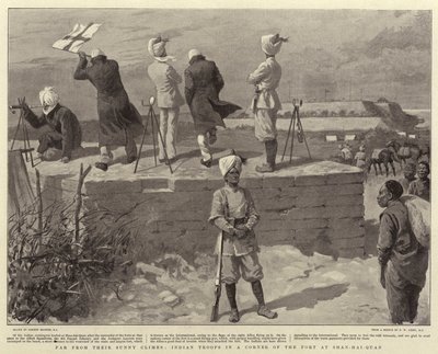 Far from their Sunny Climes, Indian Troops in a Corner of the Fort at Shan-Hai-Quan by Gordon Frederick Browne